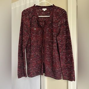 J Jill cardigan sweater. Tweed, size medium. Never worn.